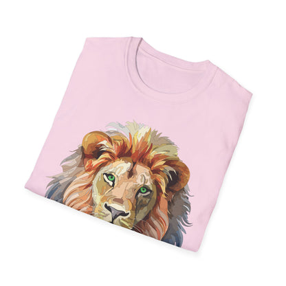 Lion Floral Tee Unisex Gildan Softstyle 64000 Cotton Short Sleeve Shirt