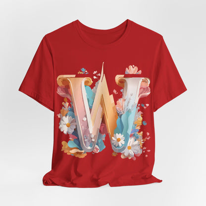 Natural Cotton Tee Shirt - Letters Collection - W Printify
