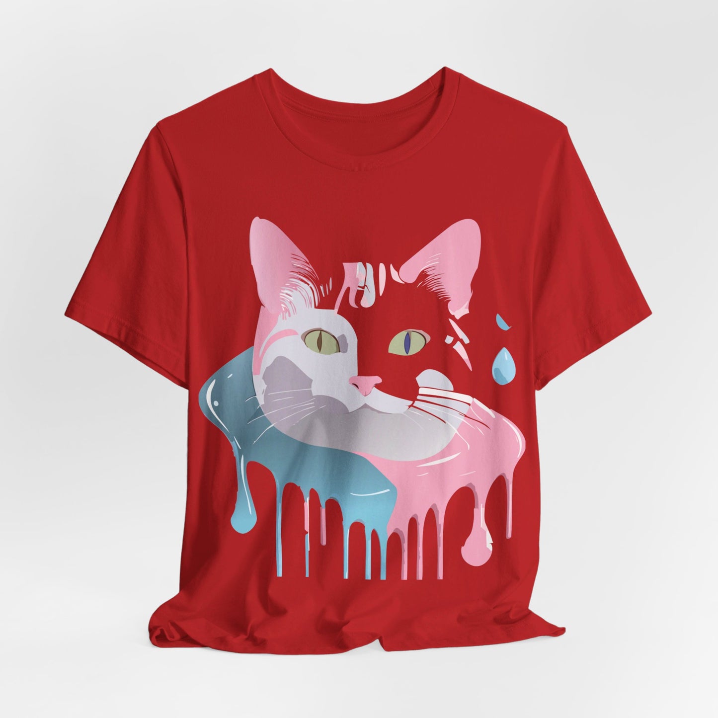 Natural Cotton Tee Shirt with Cat