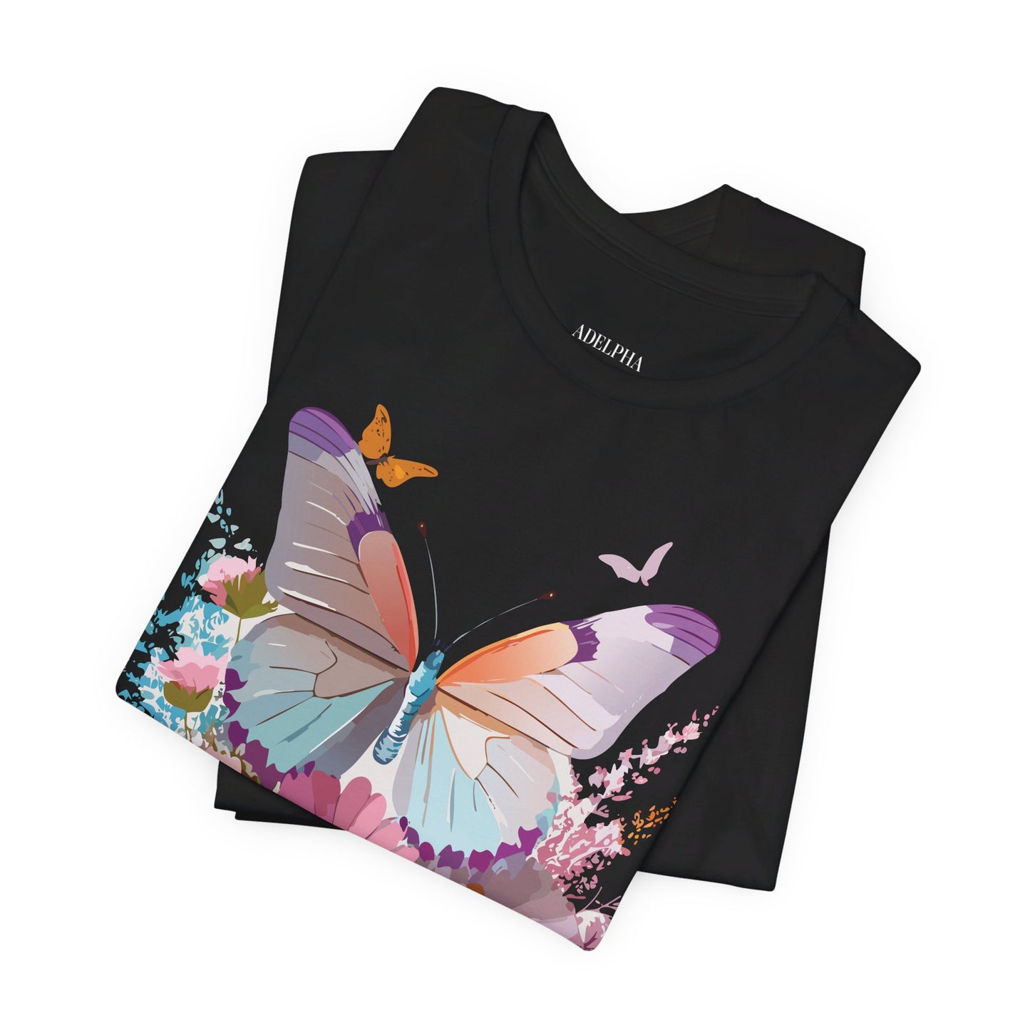 T-shirt en coton naturel avec papillon