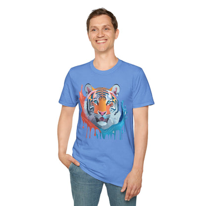 Unisex Tiger Tee Gildan Softstyle Animal Print Shirt Ring Spun Cotton