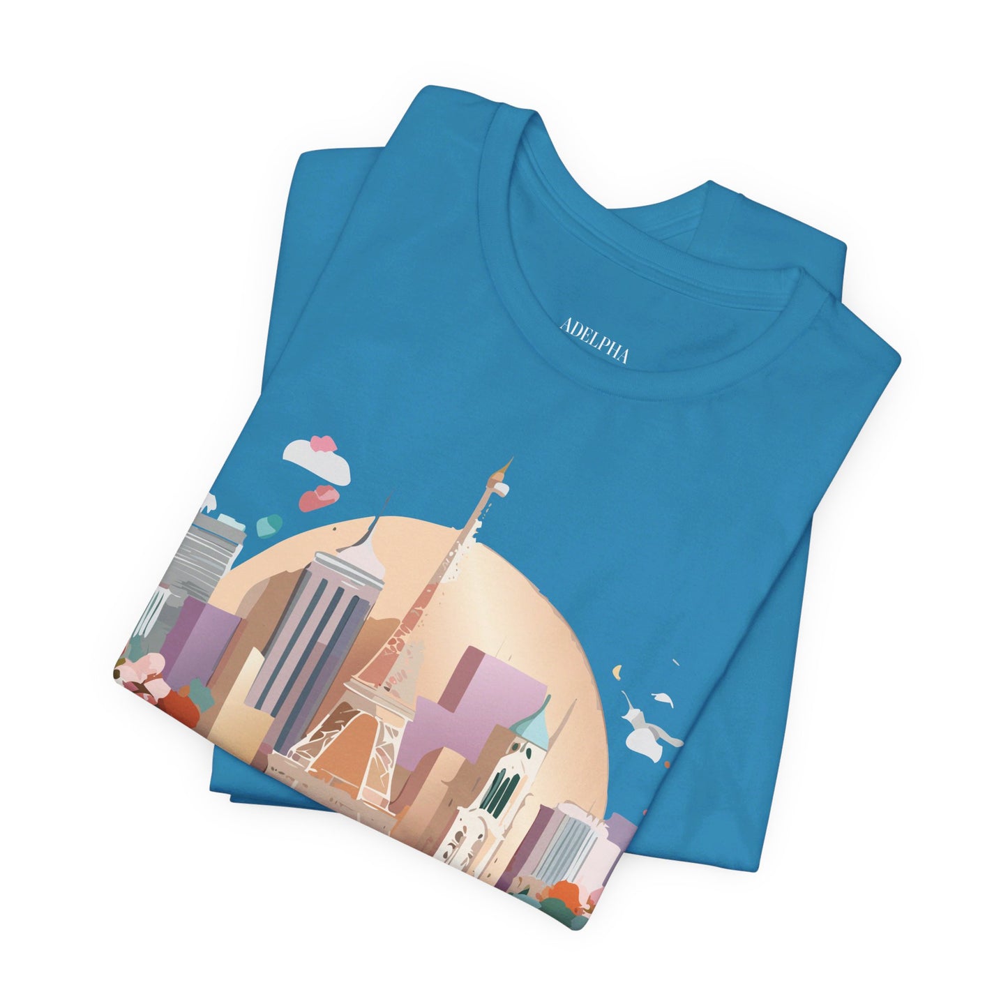 Natural Cotton Tee Shirt - Beautiful Places Collection - Paris Printify
