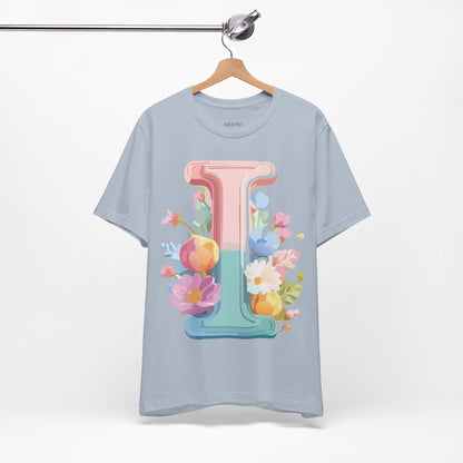 Natural Cotton Tee Shirt - Letters Collection - I Printify