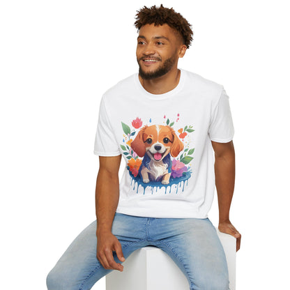 Dog Shirt Animal Print Tee Unisex Gildan Softstyle 64000 Cotton Tee