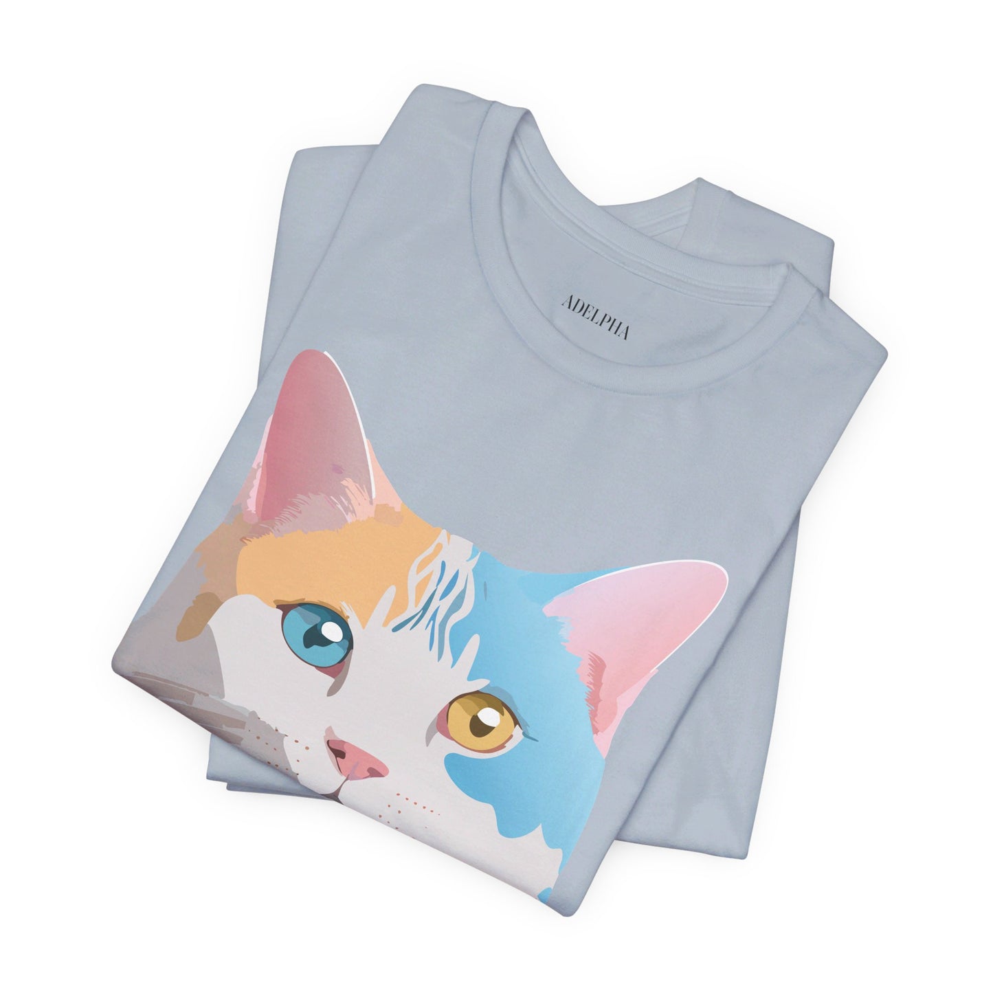 T-Shirt aus natürlicher Baumwolle mit Katze