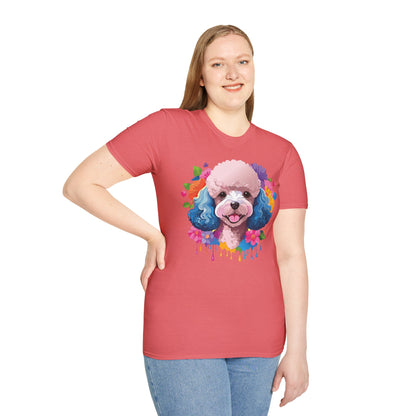 Unisex Dog Shirt Softstyle Tee 100 Percent Cotton Animal Print