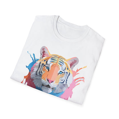 Tiger Print Unisex Softstyle T Shirt Gildan 64000 Comfort Tee
