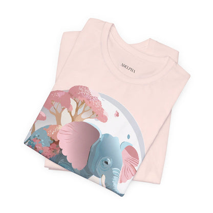 Natural Cotton Tee Shirt with Elephant Printify