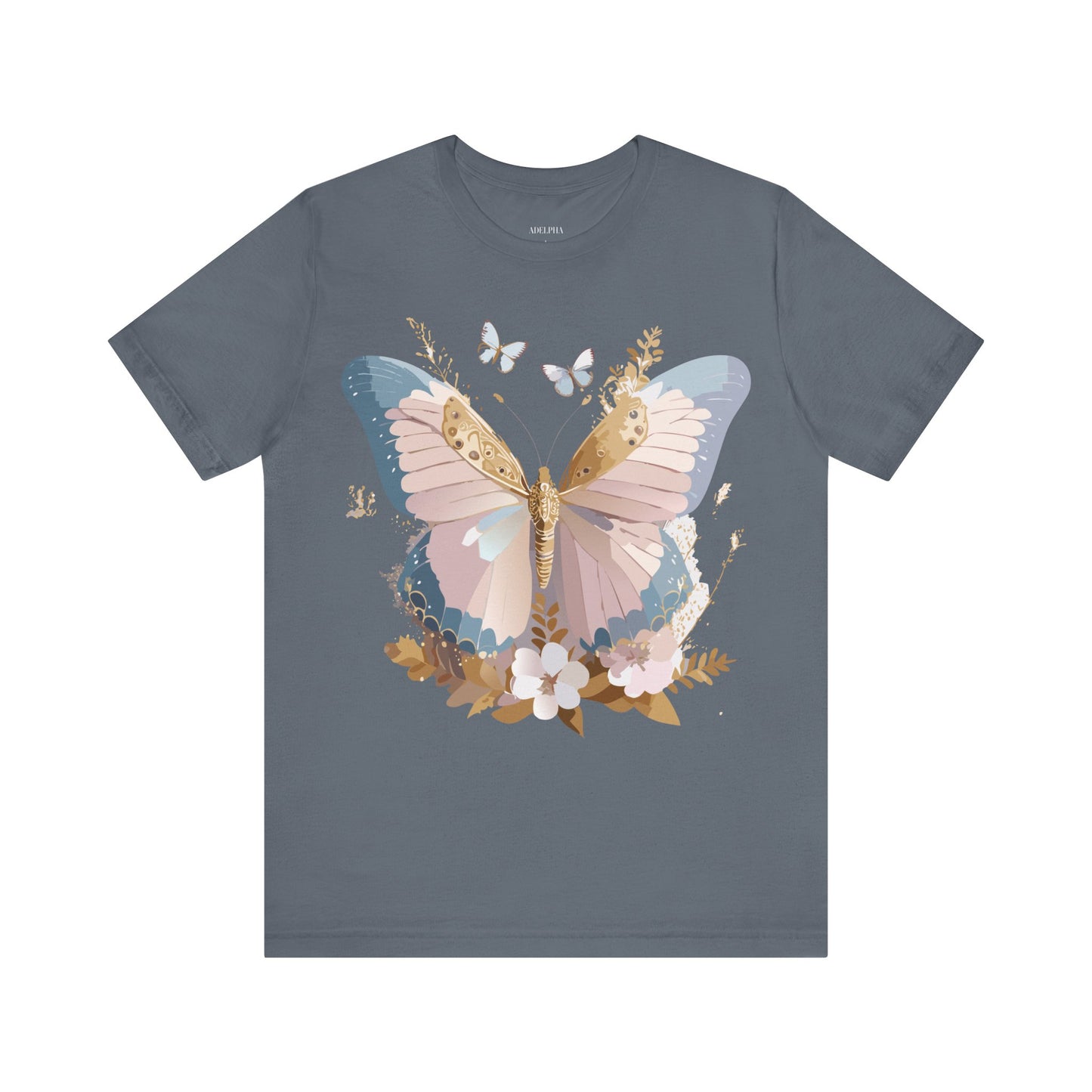 T-shirt en coton naturel avec papillon