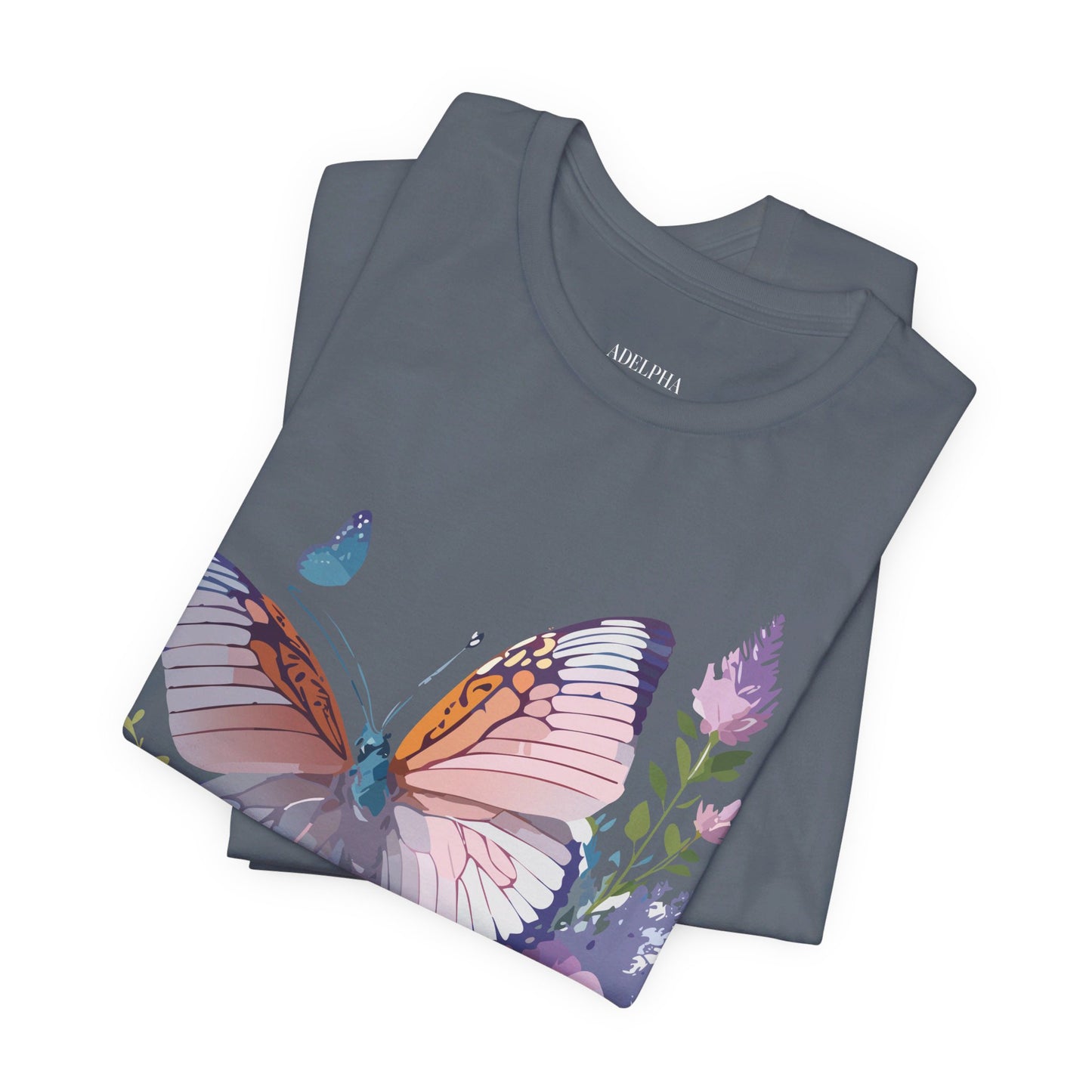 T-shirt en coton naturel avec papillon