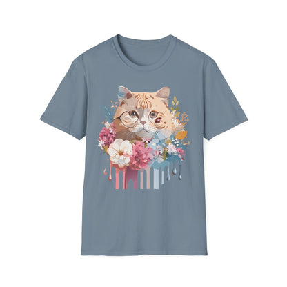 Cat Shirt Unisex Cat Tee Kitten Print Softstyle Gildan 64000