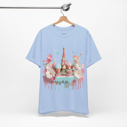 Natural Cotton Tee Shirt - Beautiful Places Collection - Moscow Printify