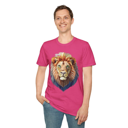 Lion Floral Tee Unisex Gildan Softstyle 64000 Cotton Short Sleeve Shirt