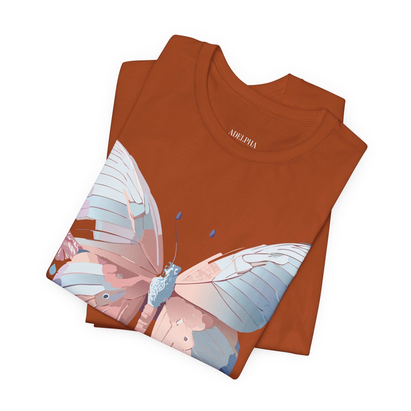 T-Shirt aus natürlicher Baumwolle mit Schmetterling