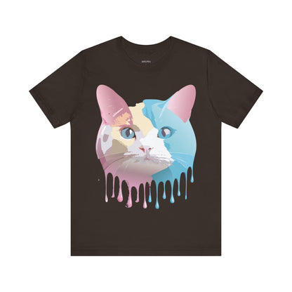 Natural Cotton Tee Shirt with Cat Printify