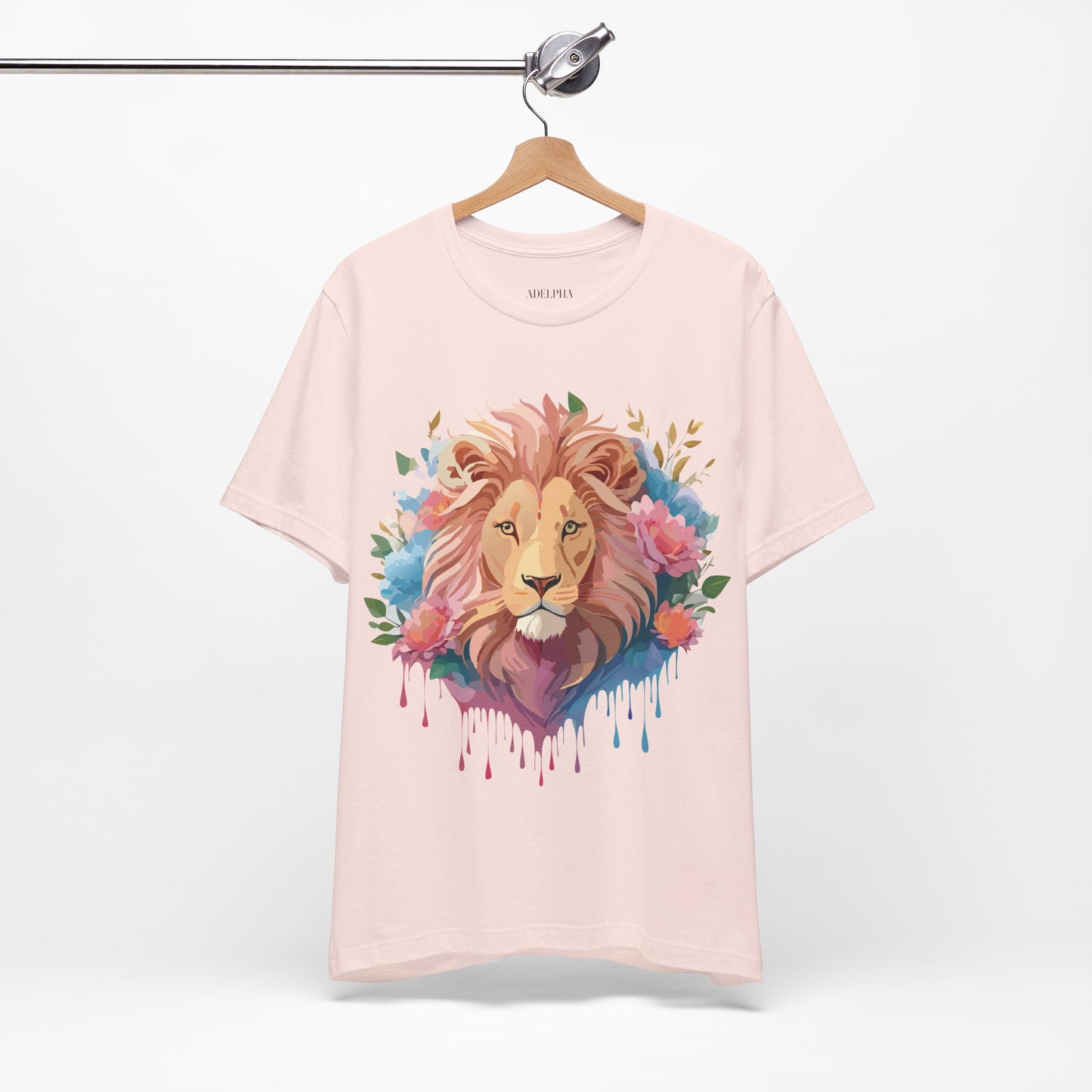 Natural Cotton Tee Shirt with Lion