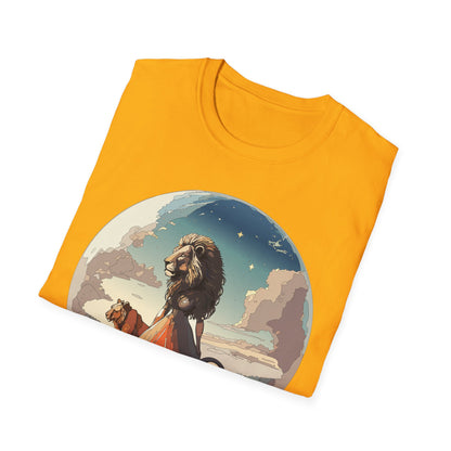 Lion Graphic T Shirt Unisex Softstyle 64000 Gildan 100 Percent Cotton Tee