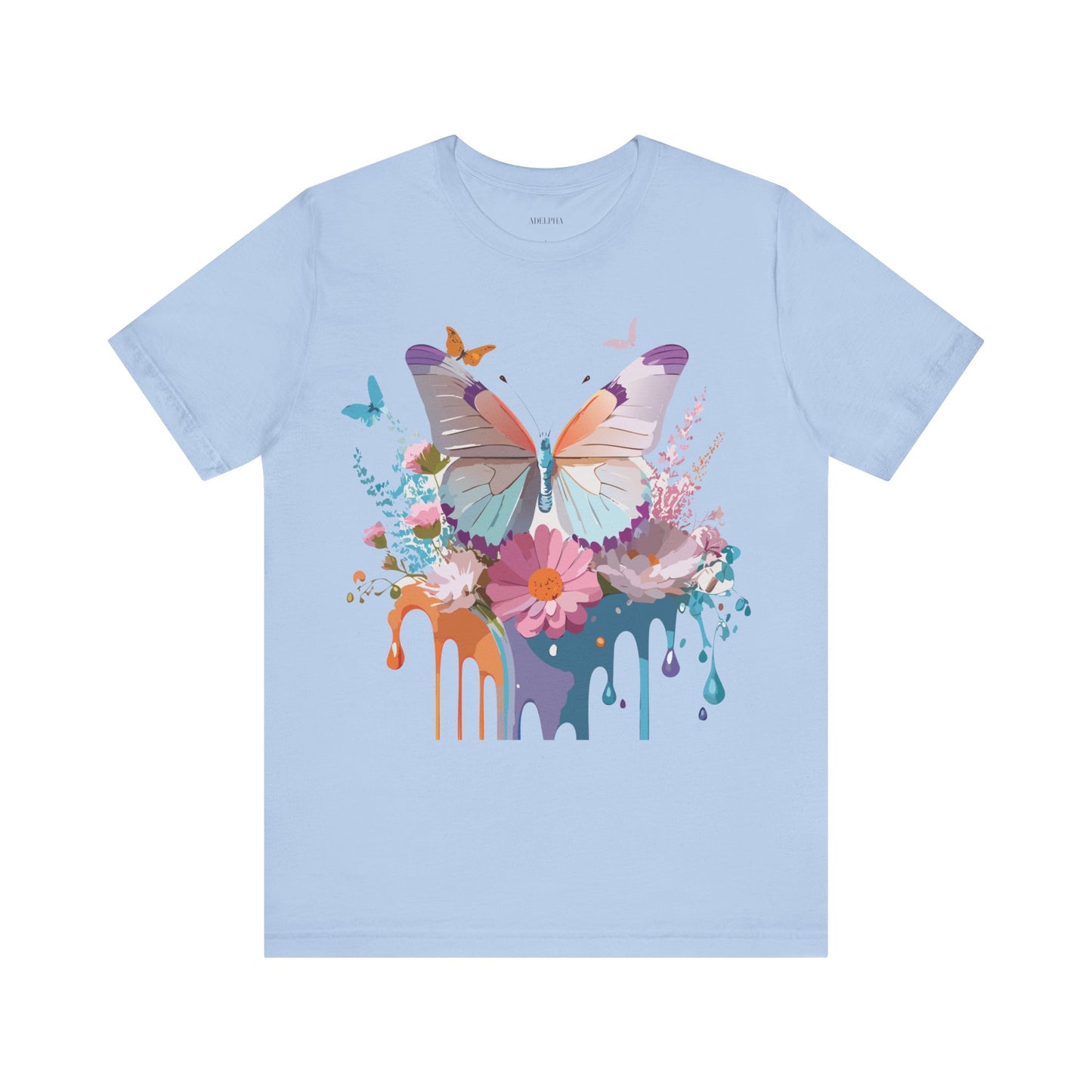 T-shirt en coton naturel avec papillon