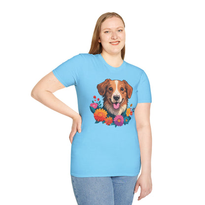Dog Shirt Unisex Animal Tee Short Sleeve Gildan Softstyle 64000 Cotton Tee