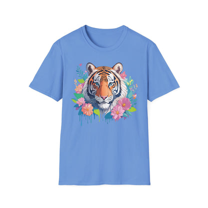 Tiger Themed Unisex Cotton Short Sleeve T Shirt Animal Print Tee