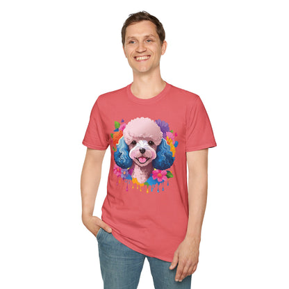 Unisex Dog Shirt Softstyle Tee 100 Percent Cotton Animal Print