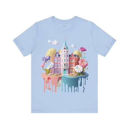 Natural Cotton Tee Shirt - Beautiful Places Collection - Amsterdam Printify