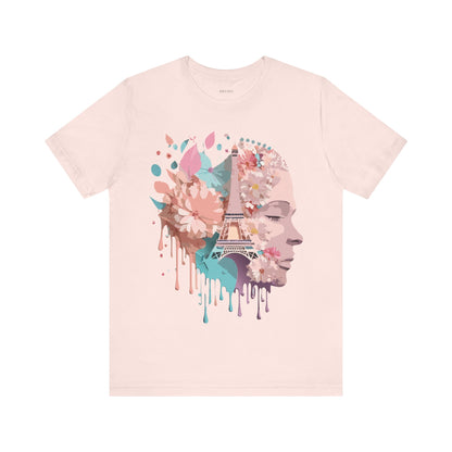 Natural Cotton Tee Shirt - Beautiful Places Collection - Paris Printify