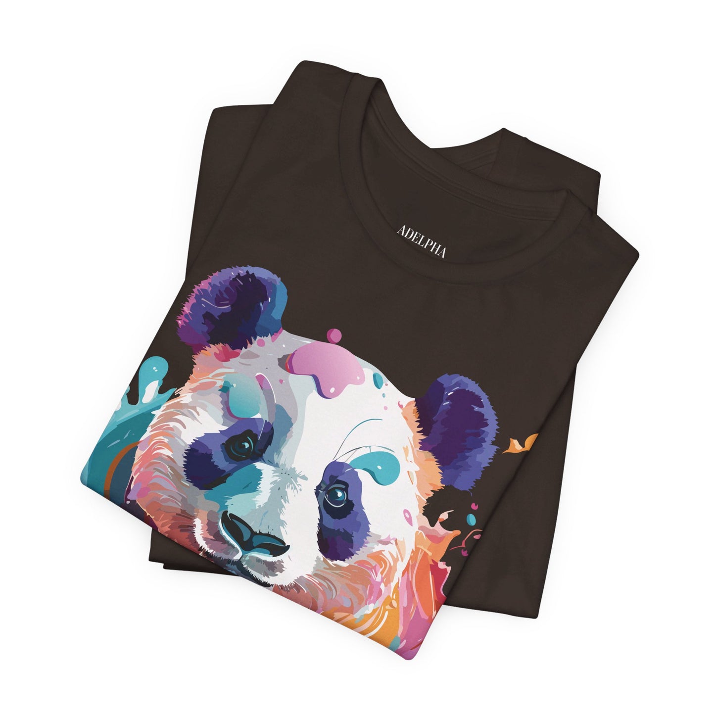 Natural Cotton Tee Shirt with Panda