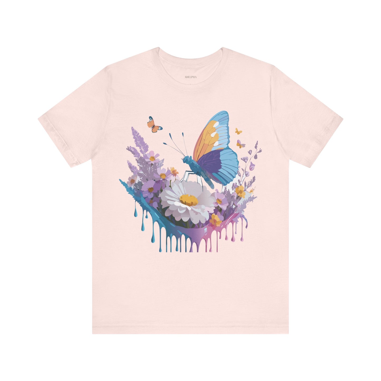 T-shirt en coton naturel avec papillon