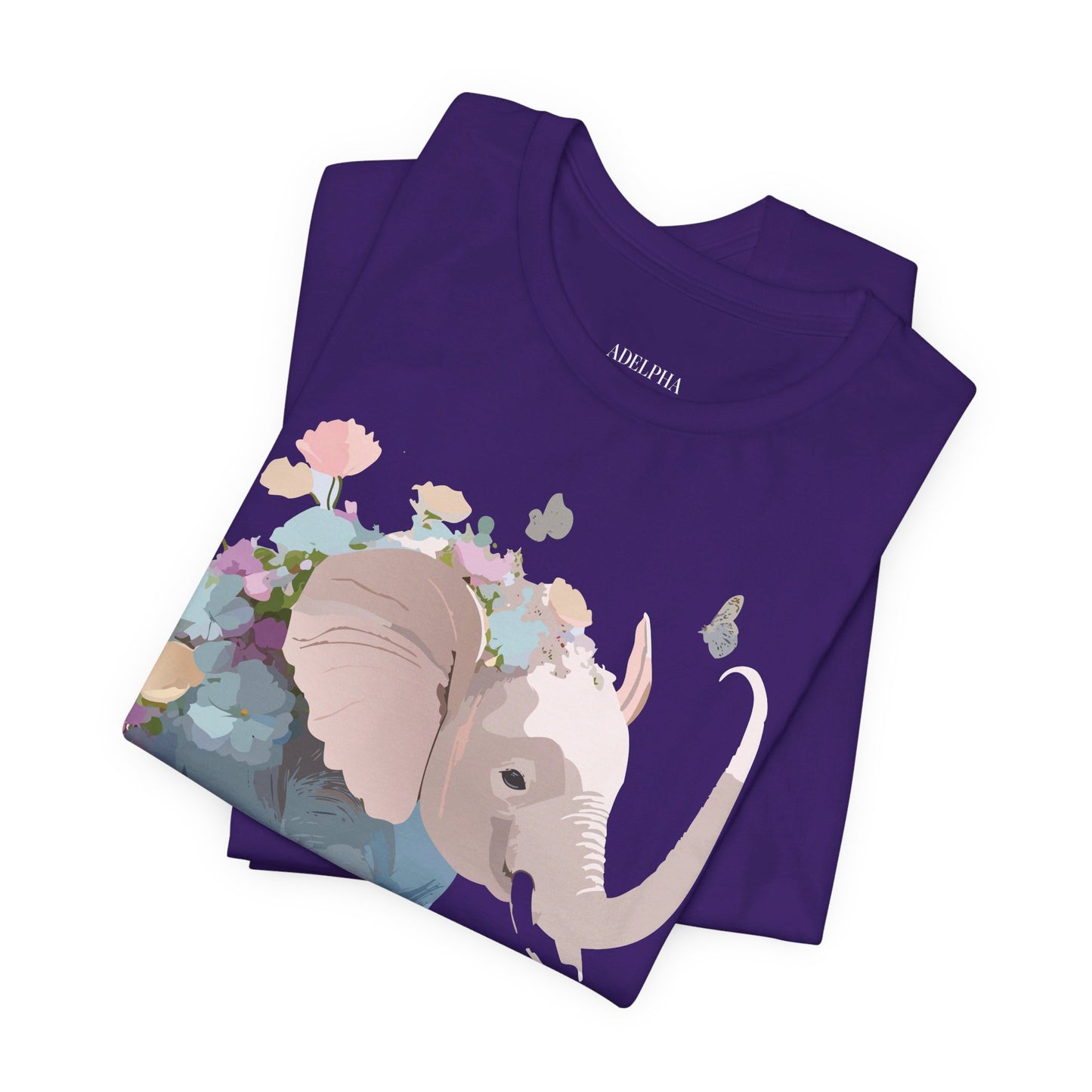 T-Shirt aus natürlicher Baumwolle mit Elefant