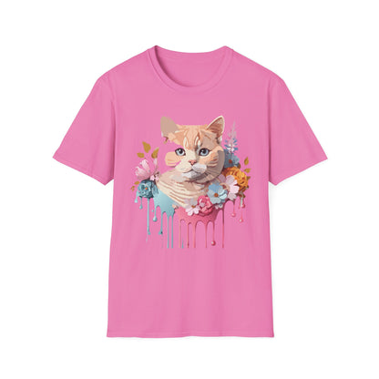 Cat Shirt Unisex Kitten Tee Softstyle Gildan 64000 Cotton Tee