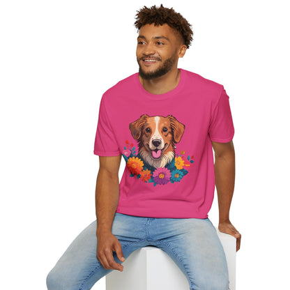 Dog Shirt Unisex Animal Tee Short Sleeve Gildan Softstyle 64000 Cotton Tee