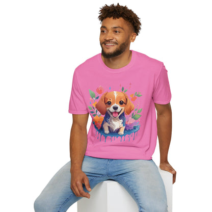 Dog Shirt Animal Print Tee Unisex Gildan Softstyle 64000 Cotton Tee
