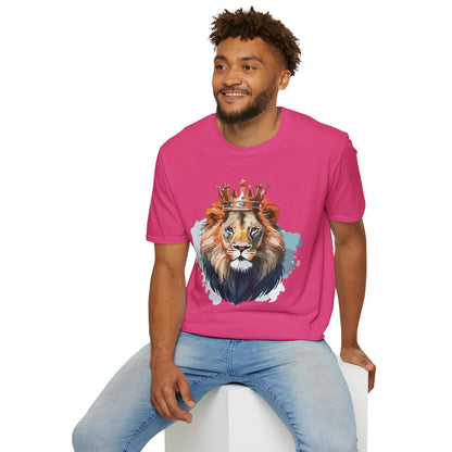Lion Shirt Unisex Animal Tee Gildan Softstyle 64000 100 Percent Ring Spun Cotton
