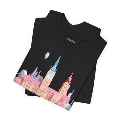 Natural Cotton Tee Shirt - Beautiful Places Collection - Prague Printify