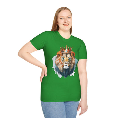 Lion Shirt Unisex Animal Tee Gildan Softstyle 64000 100 Percent Ring Spun Cotton
