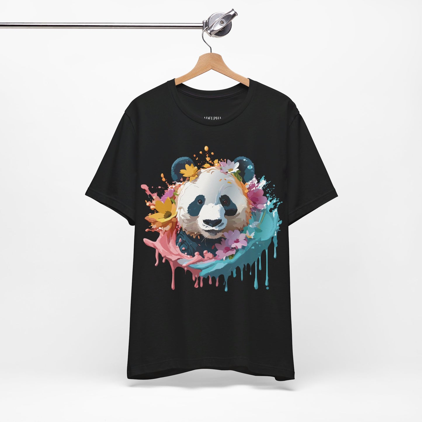 Natural Cotton Tee Shirt with Panda