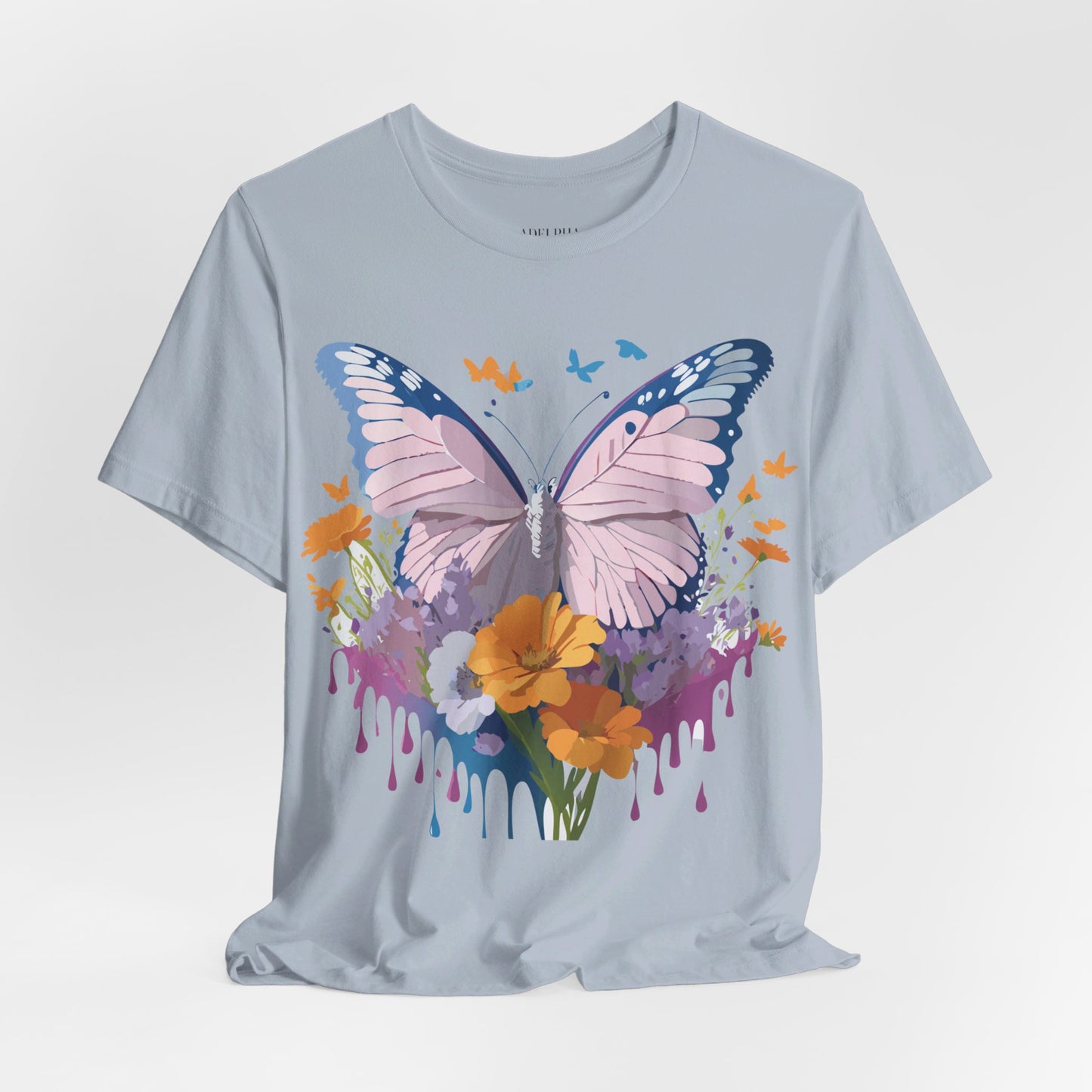 T-shirt en coton naturel avec papillon