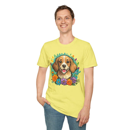 Dog Lover Unisex Animal Print T Shirt Cotton Tee Gildan Softstyle 64000