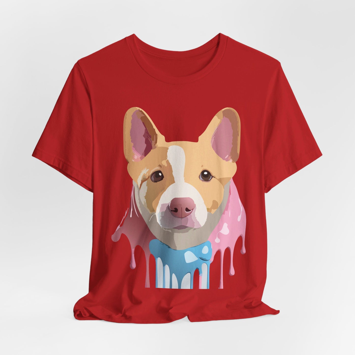 T-Shirt aus natürlicher Baumwolle mit Hund