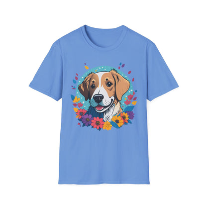 Unisex Dog Shirt Animal Print Tee Gildan Softstyle 64000 Cotton