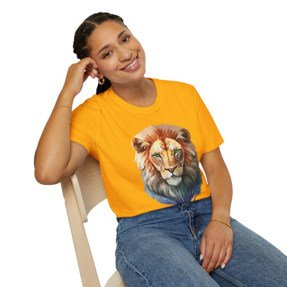 Lion Shirt Unisex Animal Tee Gildan Softstyle 64000 Cotton Tee