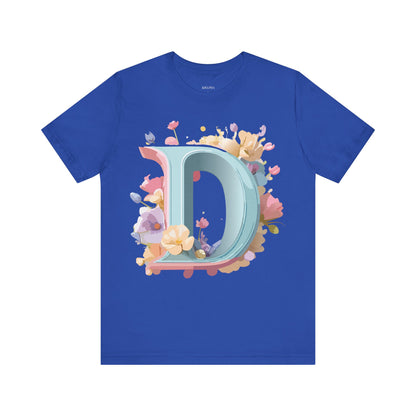 Natural Cotton Tee Shirt - Letters Collection - D Printify