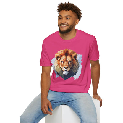 Lion Shirt Unisex Animal Tee Softstyle Gildan 64000 100 Percent Ring Spun Cotton