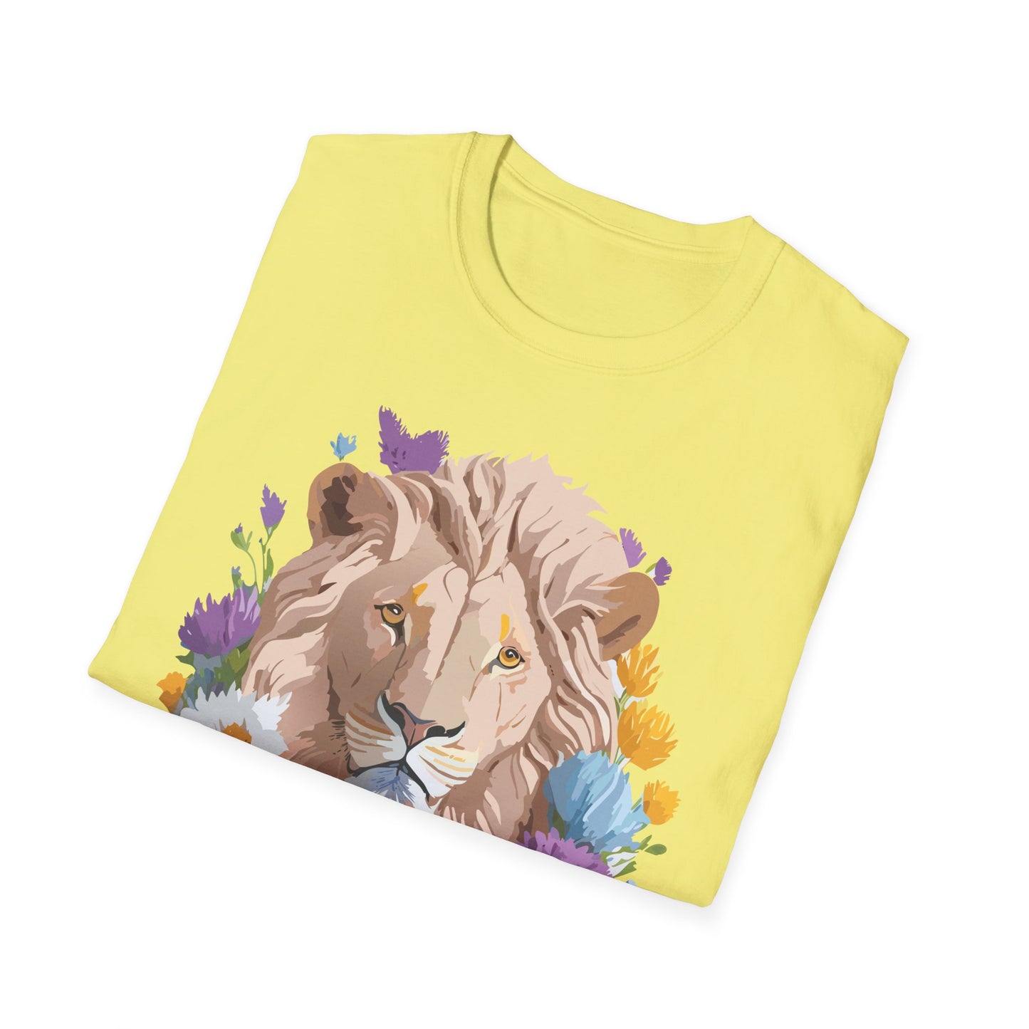 Lion Shirt, Shirt with Lion, Floral Lion Tee, Shirt with Animals