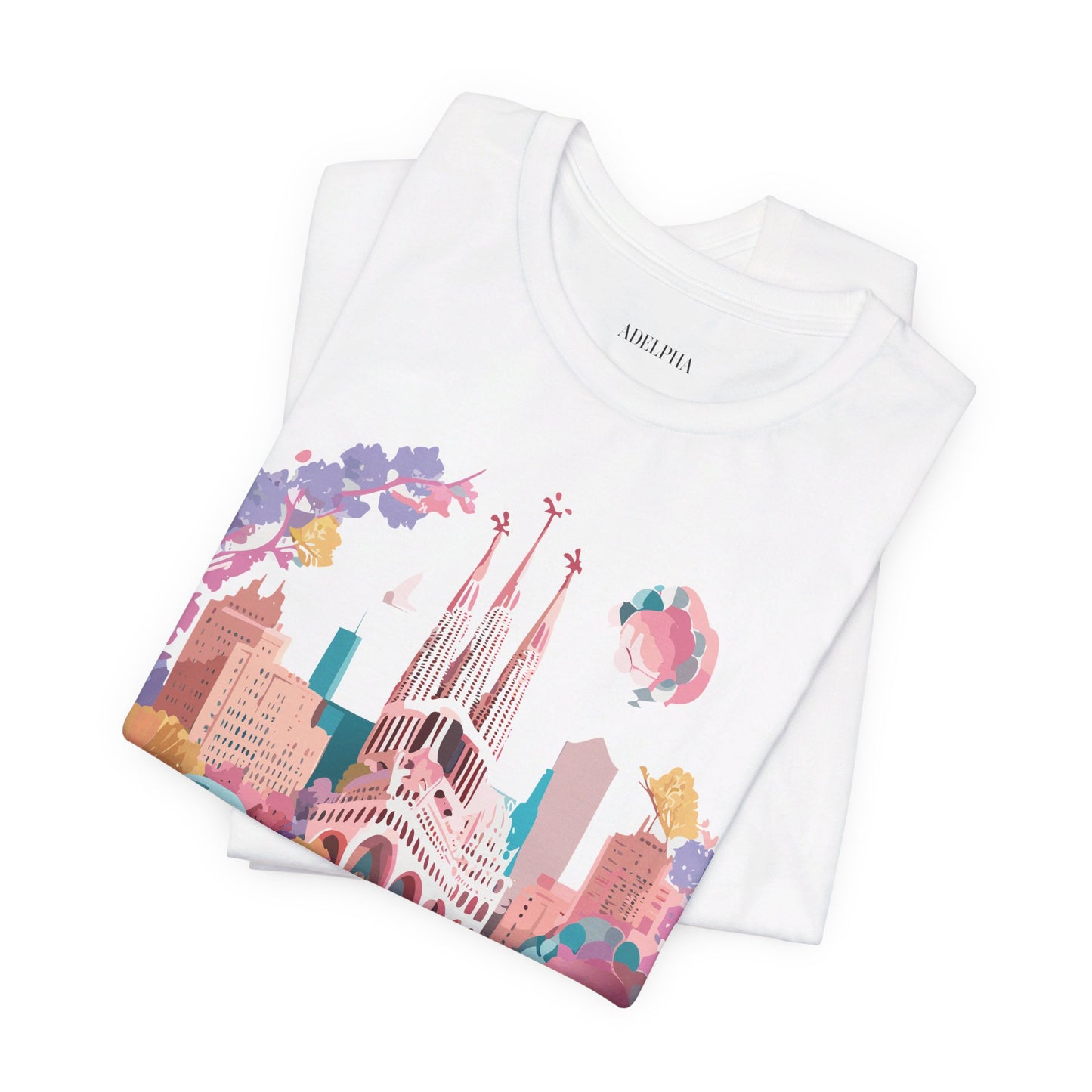 T-Shirt aus natürlicher Baumwolle – Kollektion „Beautiful Places“ – Barcelona