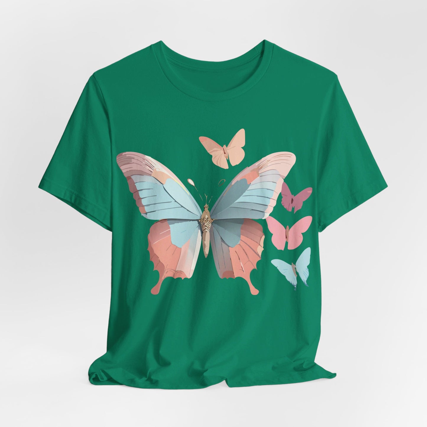 T-Shirt aus natürlicher Baumwolle mit Schmetterling