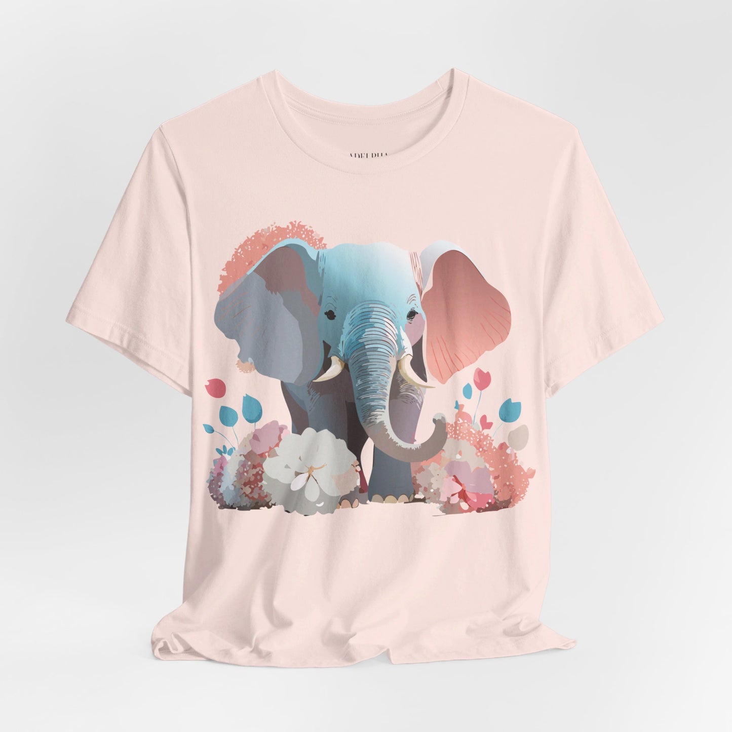 T-Shirt aus natürlicher Baumwolle mit Elefant