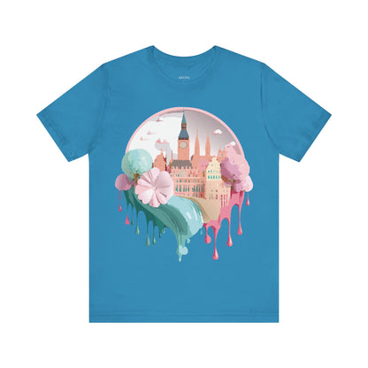Natural Cotton Tee Shirt - Beautiful Places Collection - Prague Printify
