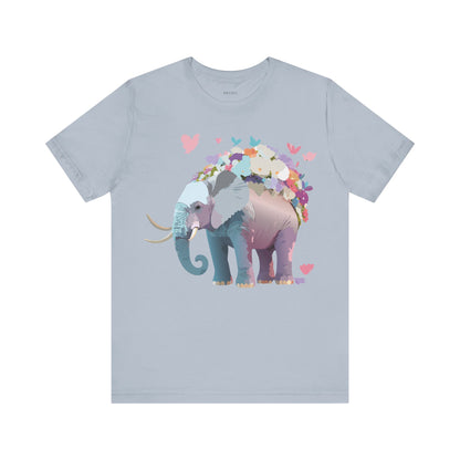 Natural Cotton Tee Shirt with Elephant Printify